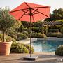 Sombrilla Sonnenschirm Eukalyptus Massiv Terracotta Ø200 cm 4