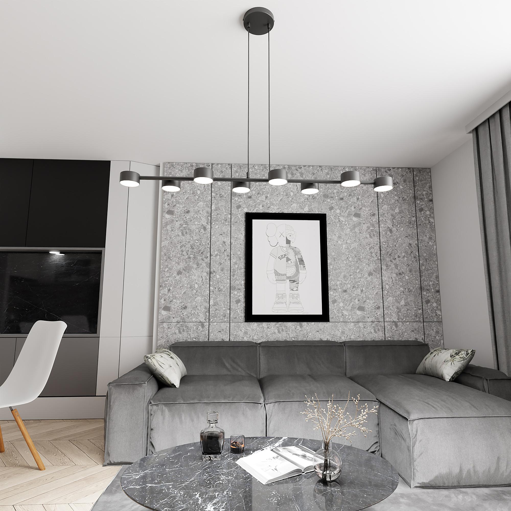 Megara Pendant Light 8-Light Steel Black 2