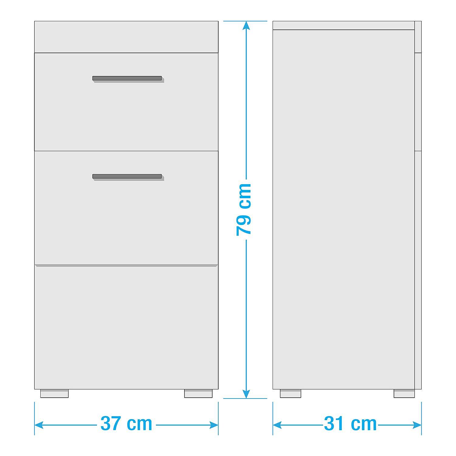 Amanda Base Cabinet High Gloss White 4