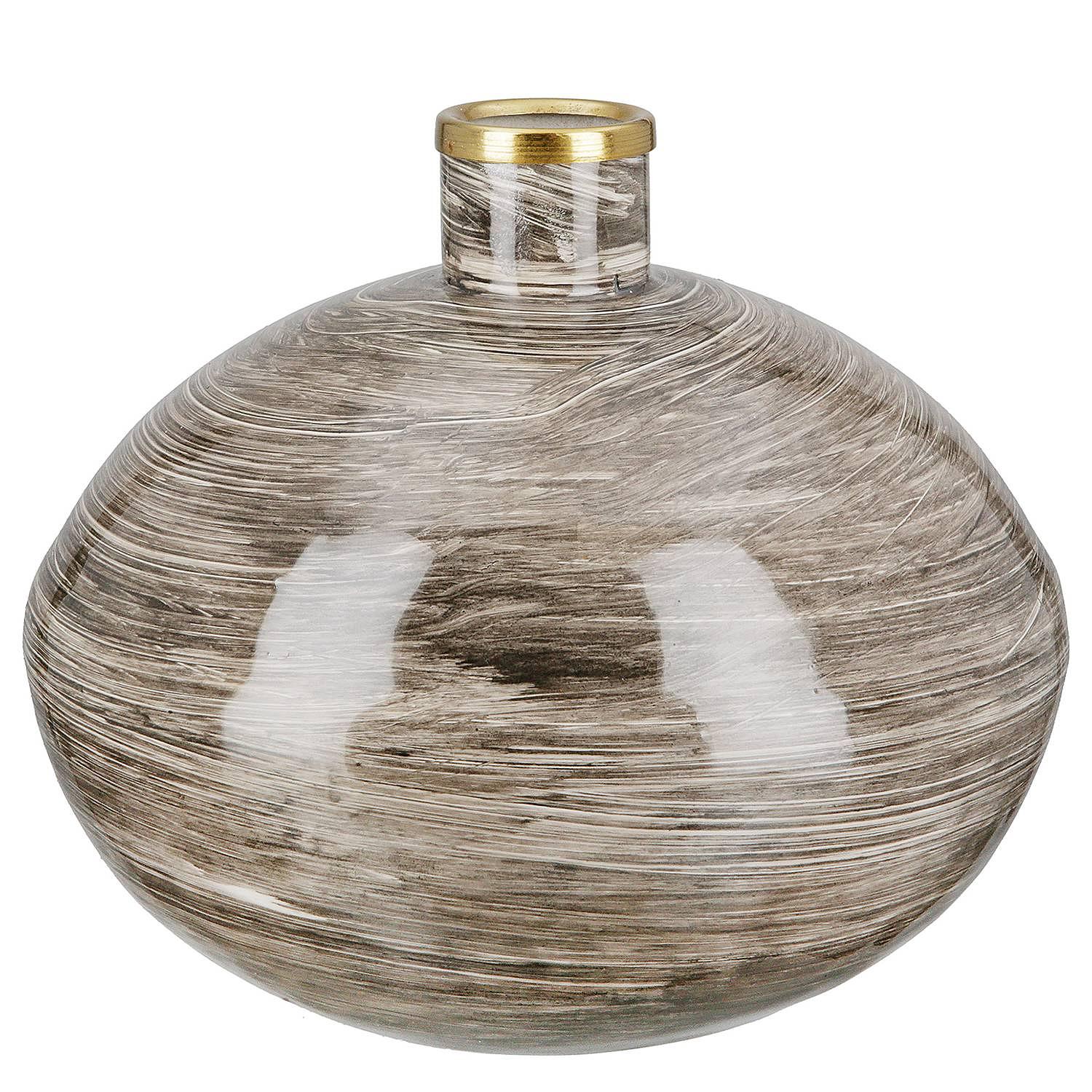 Stripes Vase Iron Brown 0