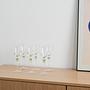 Set of Six Glasses Transparent 1970s 1