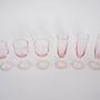 Glass Set Pink 1970s 4