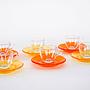 Glass Cup Set Multicolored 1970s 9