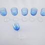 Gläser-Set Muranoglas Blau 1970er Jahre 4