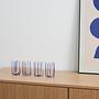 Glasses Set of 4 Multicolored 1970s 1