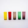 Glass Set Multicolored 1960s 3