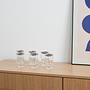 Set di bicchieri stile Hollywood Regency trasparente  anni '70 1