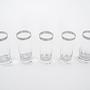 Glass Set Hollywood Regency Style Transparent 1970s 4