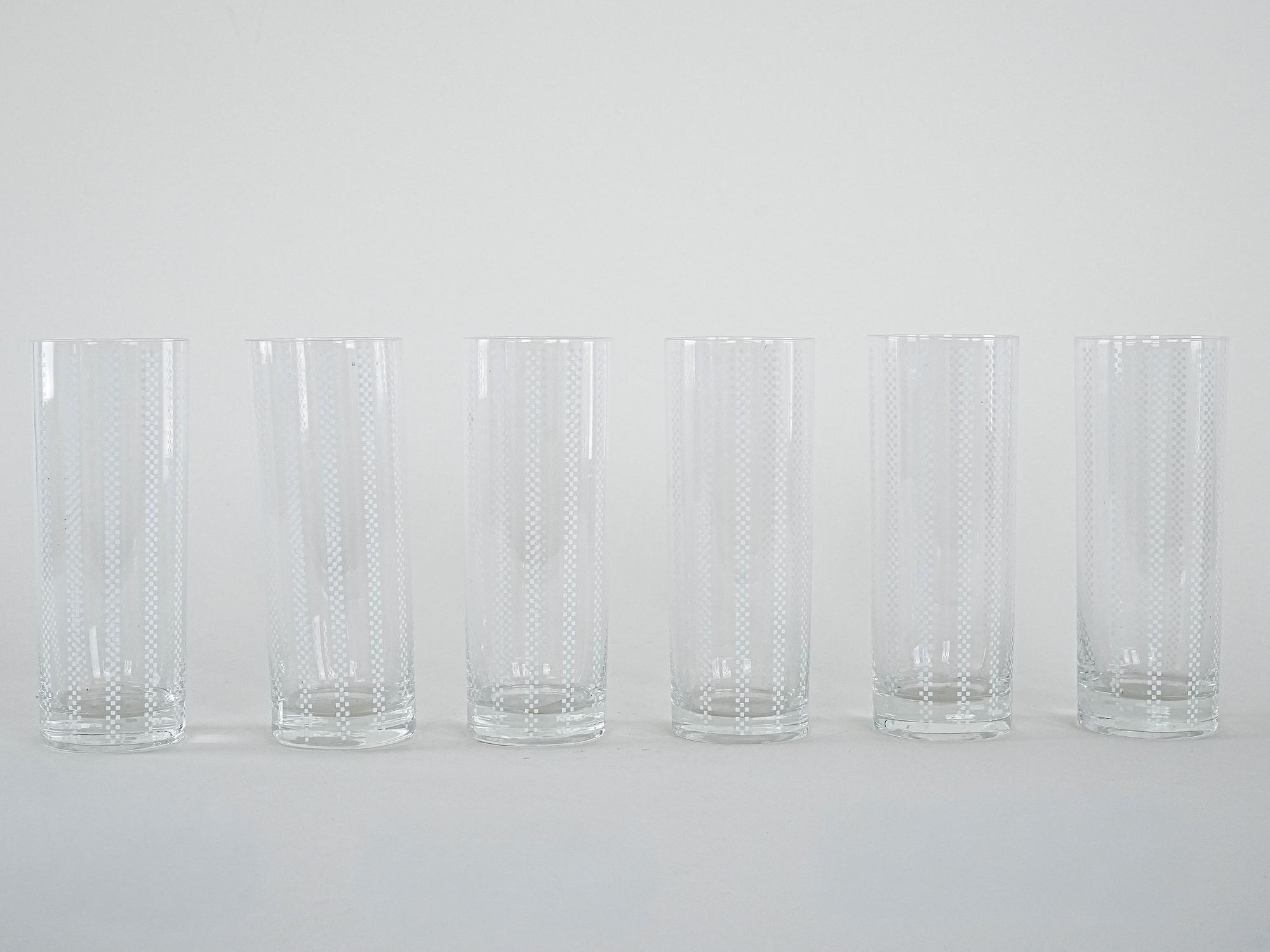 Gläser 6er-Set Transparent 1960er Jahre 3
