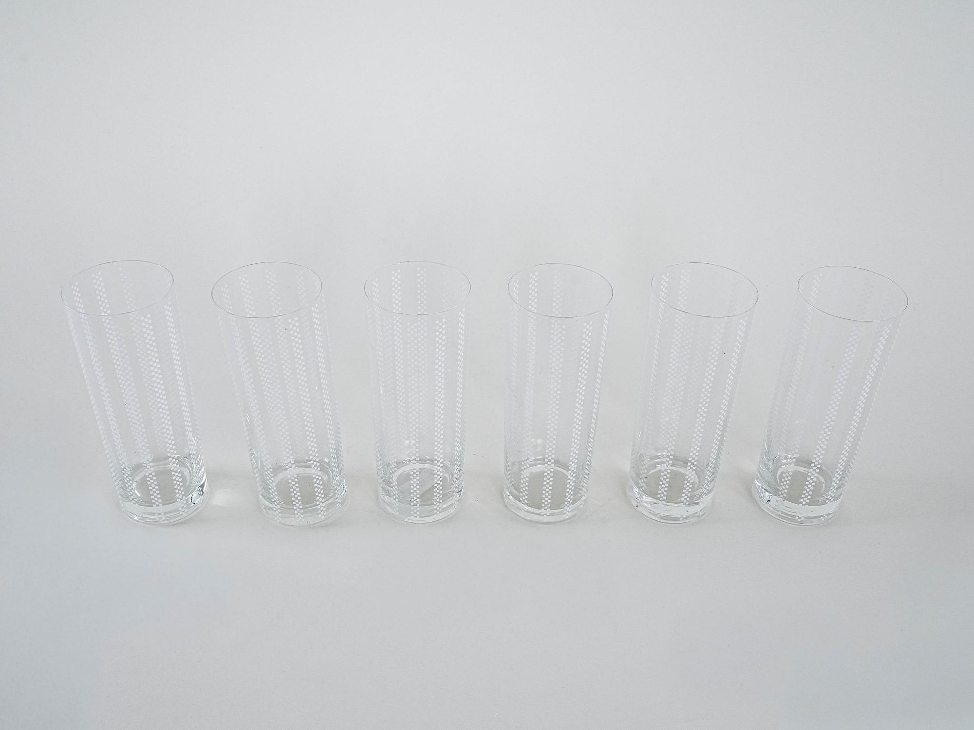 Gläser 6er-Set Transparent 1960er Jahre 4