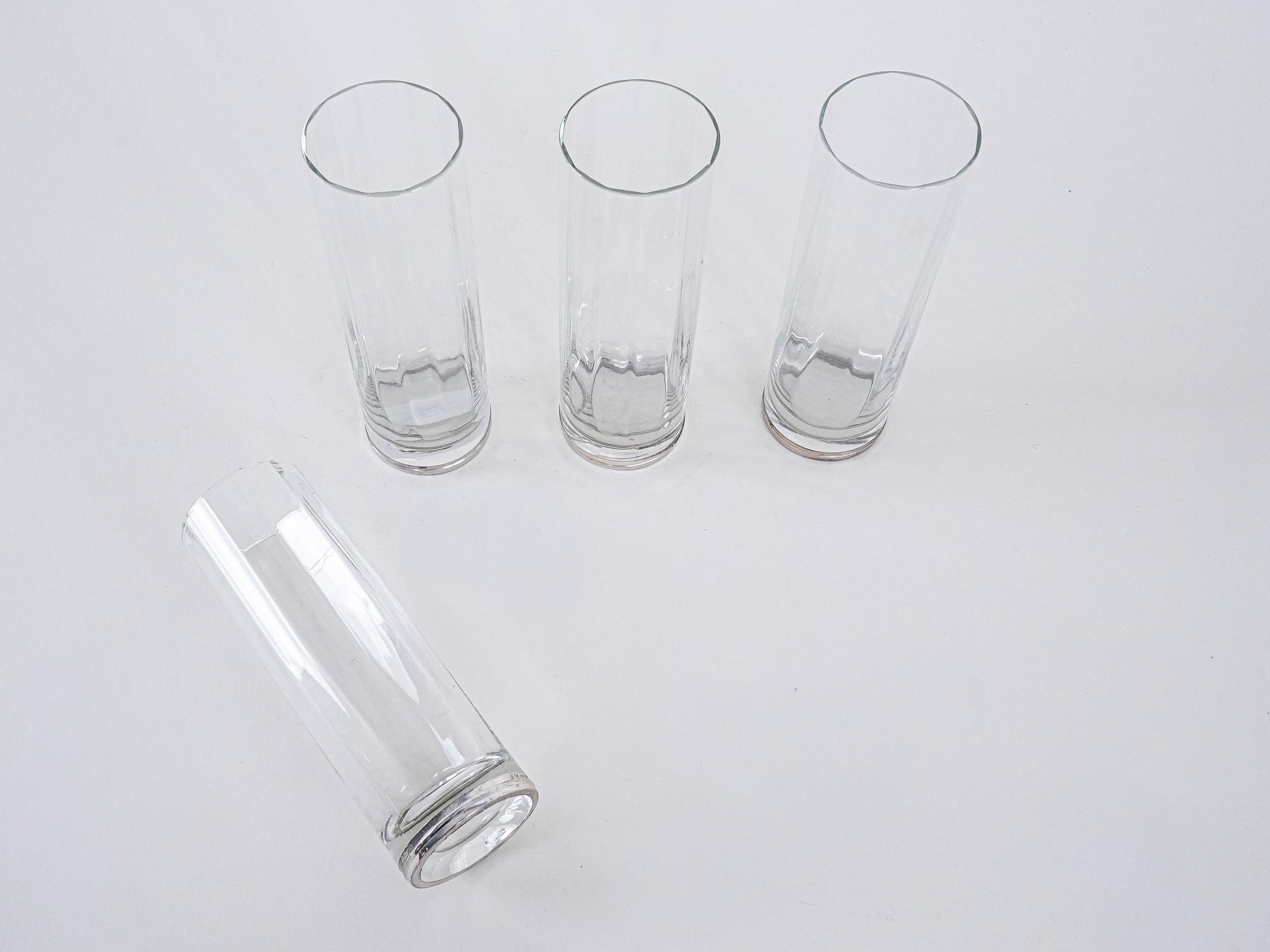 Glass set Hollywood Regency style 1970s 5