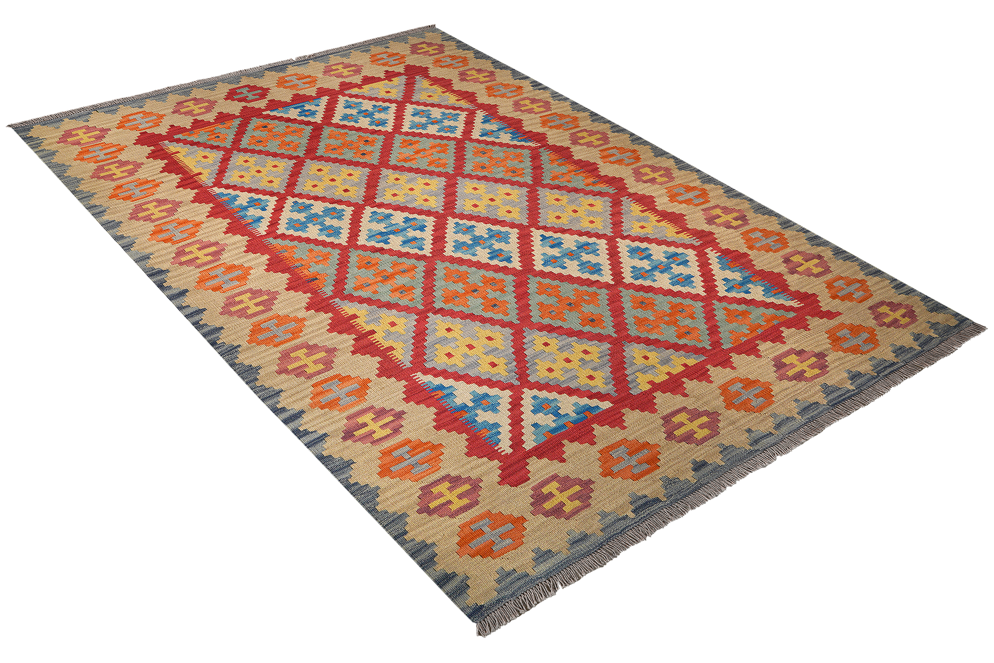 Kelim Gashgai Wool Multicolored 7