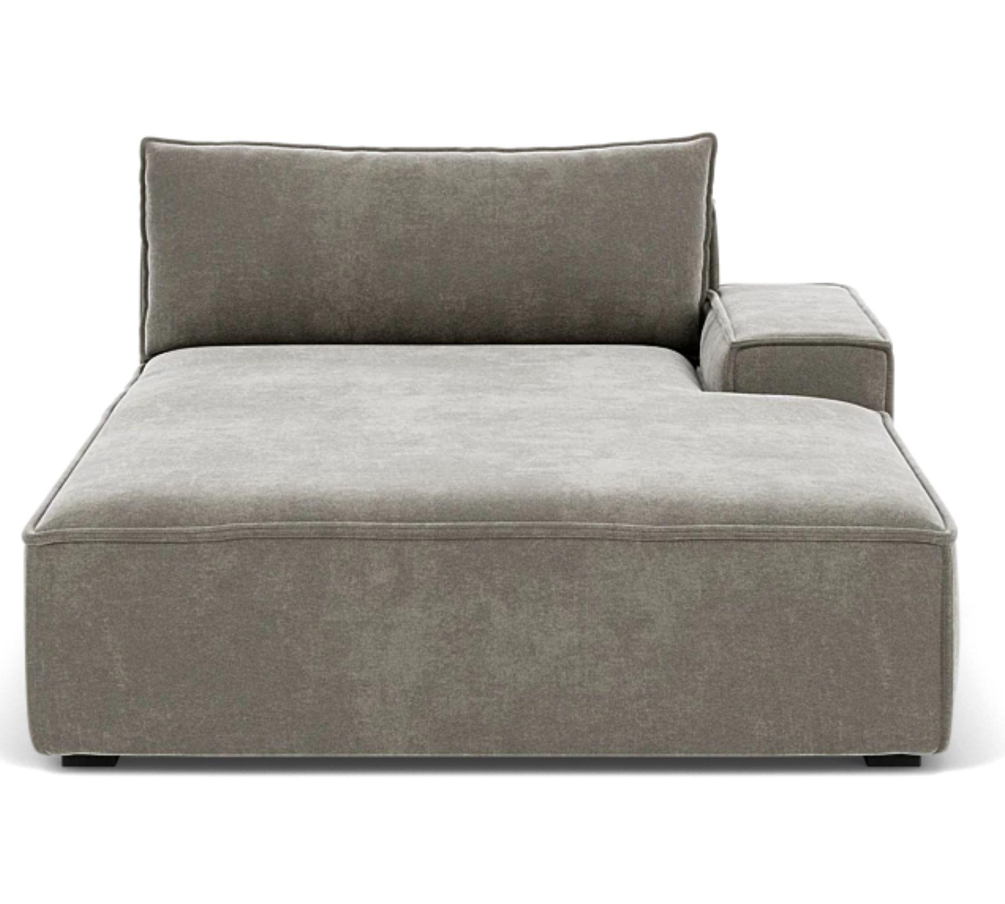 Daphne 1-Seater Chaise Longue Right Planet Grey Green 1