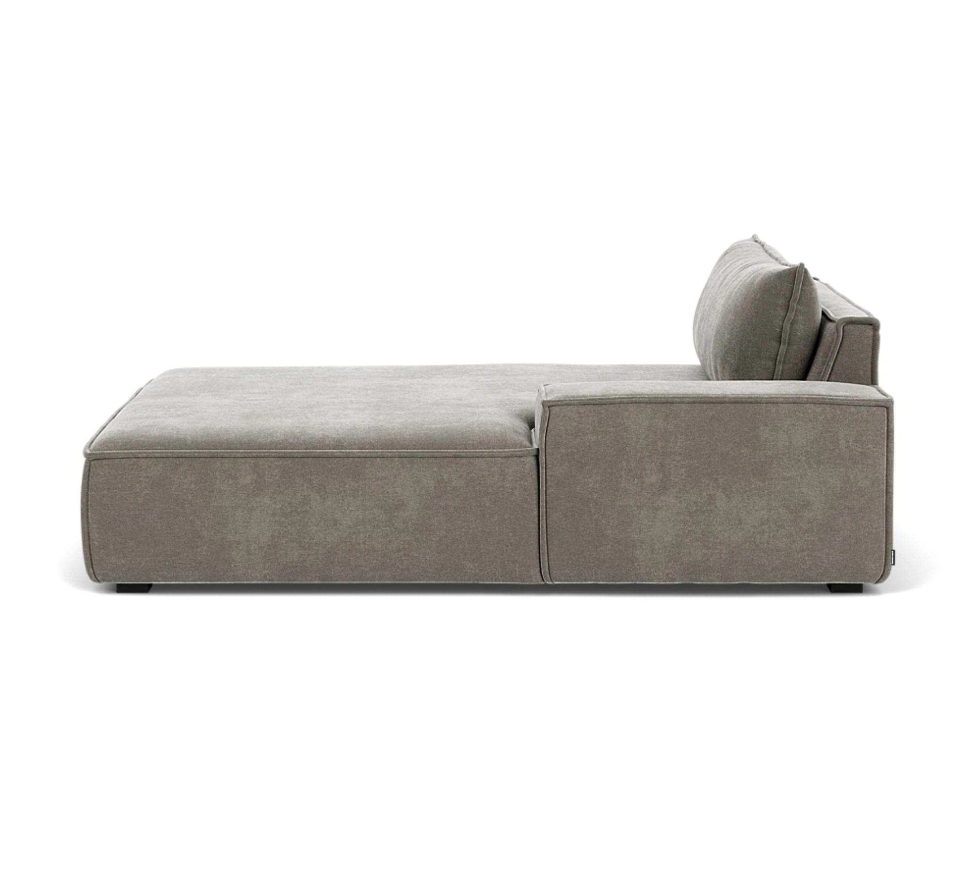 Daphne 1-Seater Chaise Longue Right Planet Grey Green 3