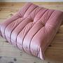 Togo Pouf Velluto Rosa Perla 1