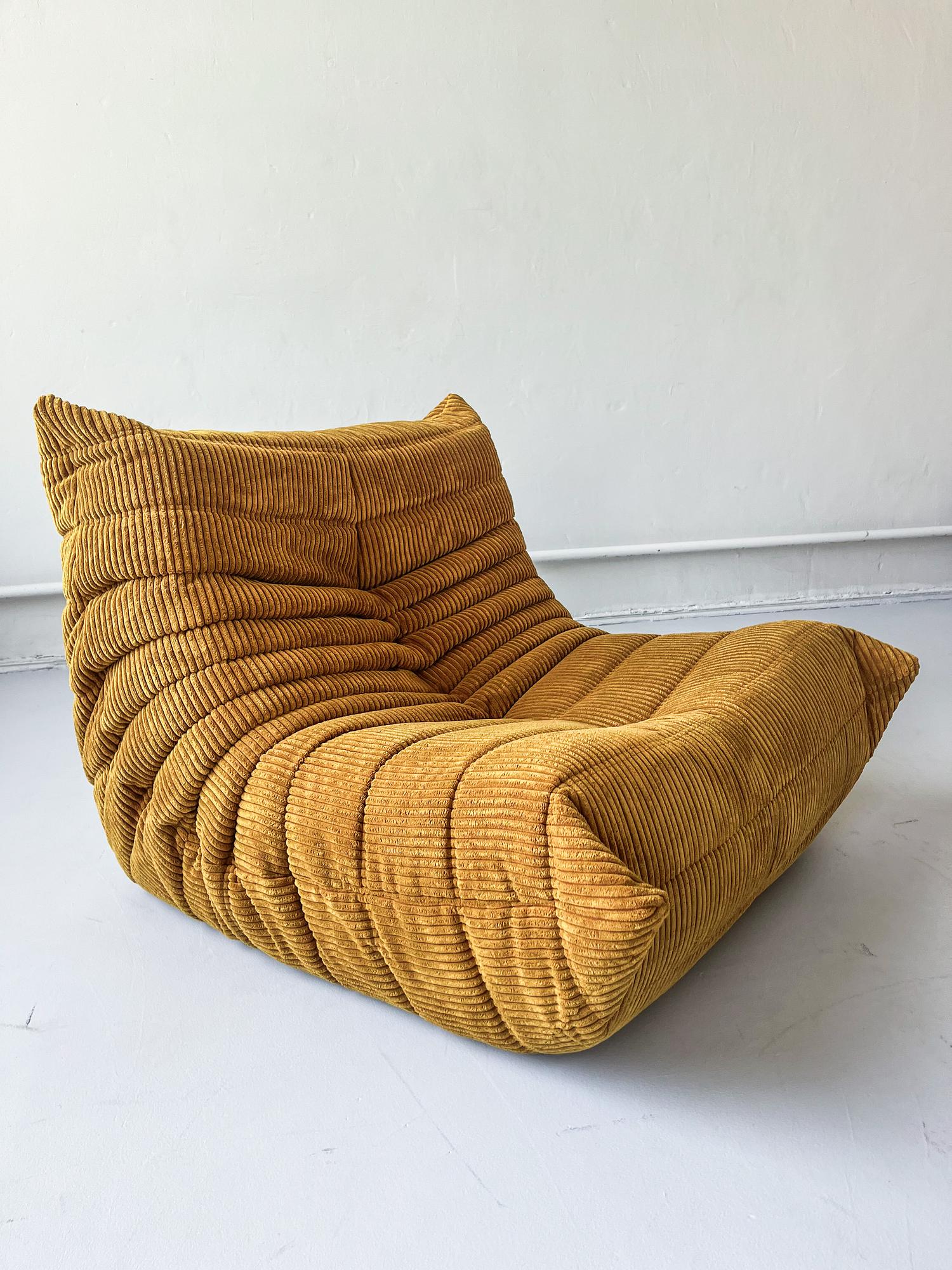 Togo Sessel Cord Sandbraun 3