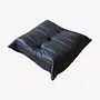Togo Ottoman Madras-Leather Black 0