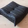 Togo Ottoman Madras-Leather Black 2