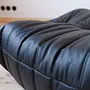 Togo Ottoman Madras-Leather Black 9