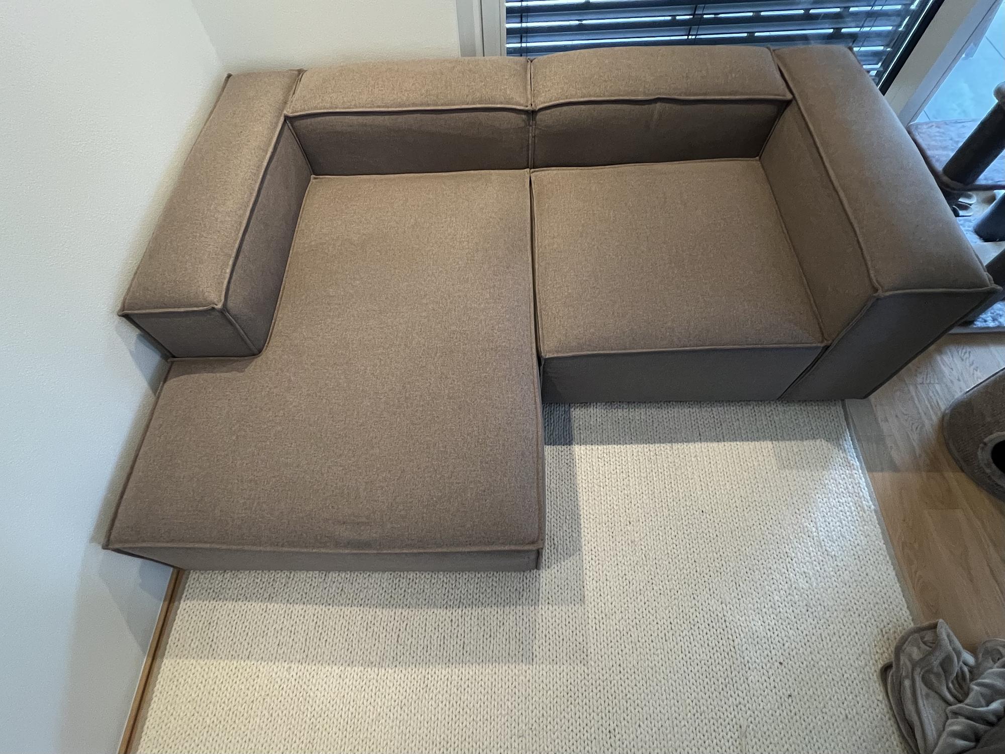 Lennon Modular Sofa Chaise Longue Left Taupe 3