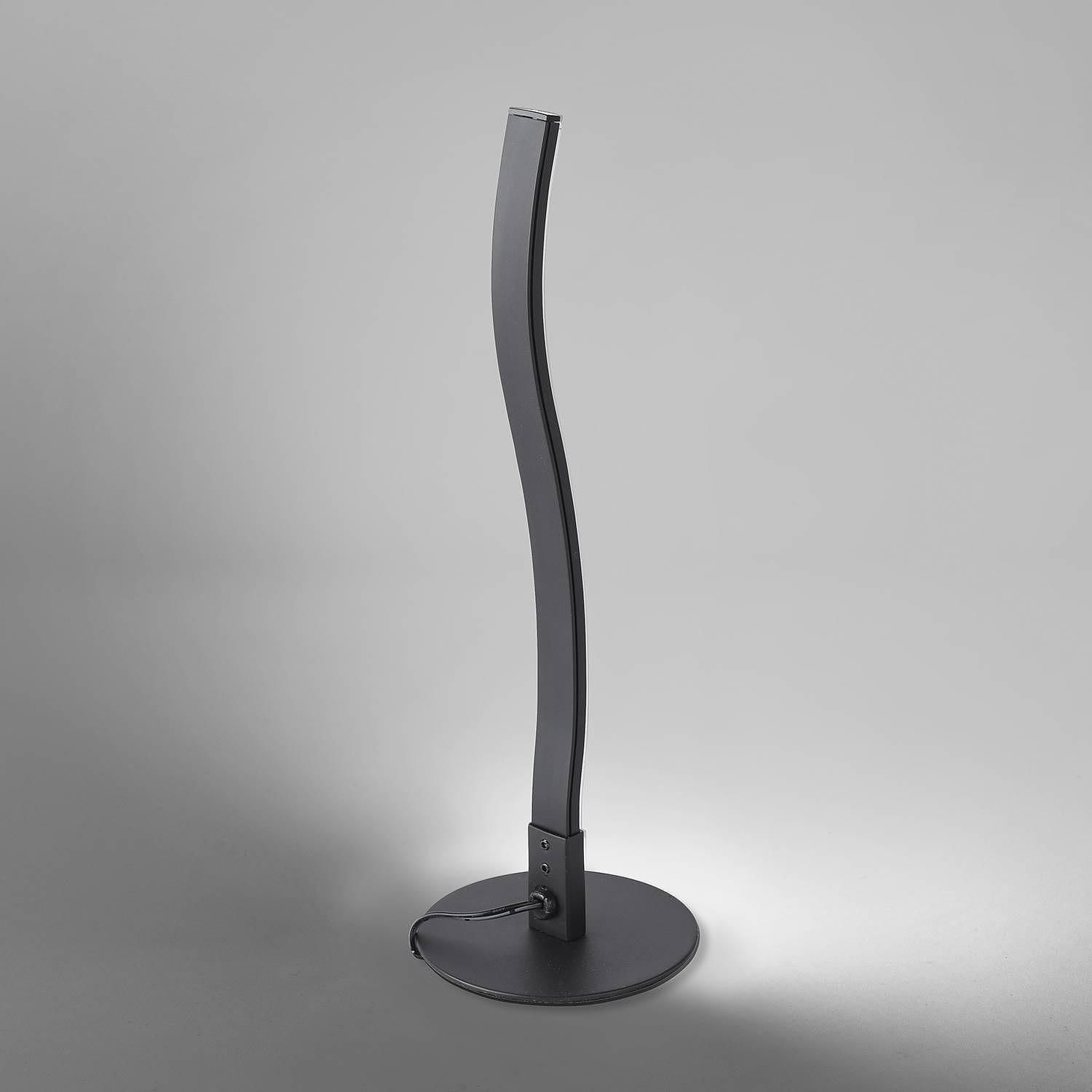 1-Flammig Wave LED-Tischleuchte Acrylglas Eisen   3