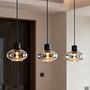 3-Flammig Laport Pendelleuchte Gusseisen Rauchglas Schwarz 0