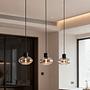 3-Flammig Laport Pendelleuchte Gusseisen Rauchglas Schwarz 2