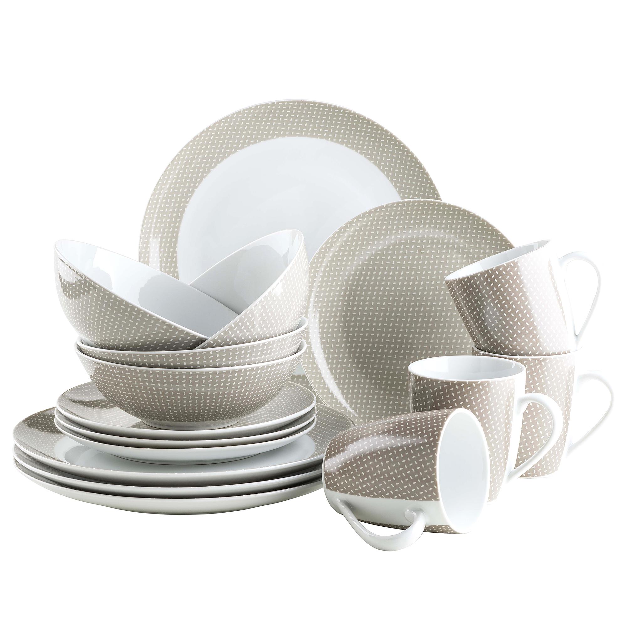 Kitchen Time Kombiservice 16-teilig Porzellan Beige 1