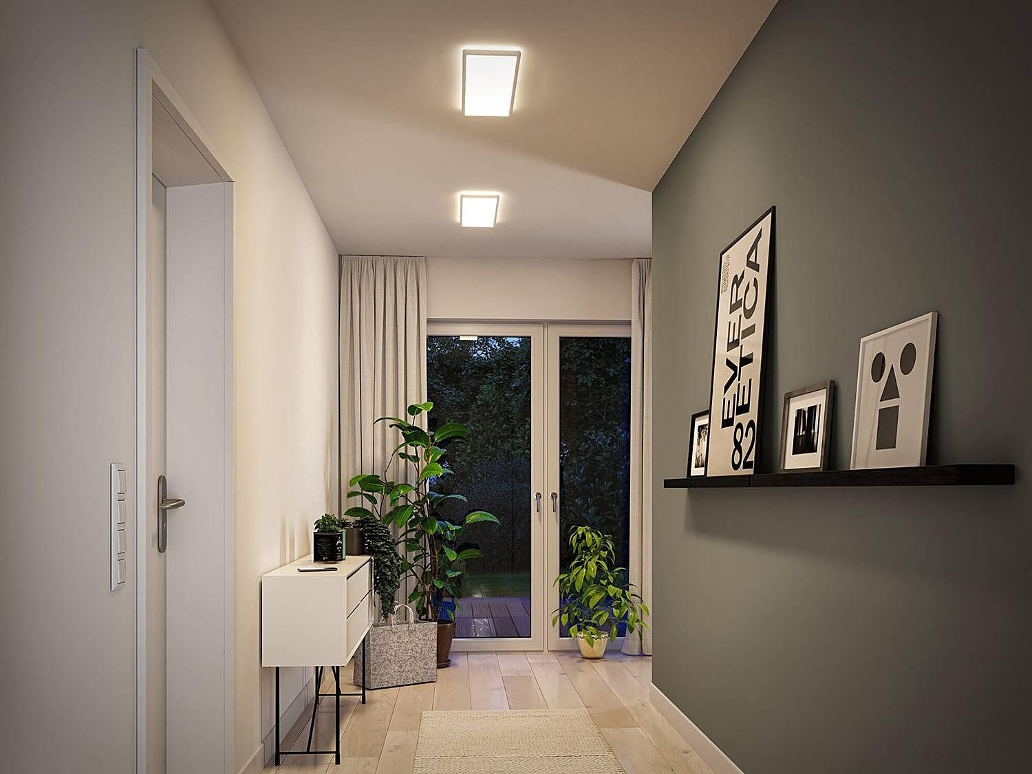 1-Flammig Atria Shine Panel LED-Deckenleuchte Aluminium Weiß 2