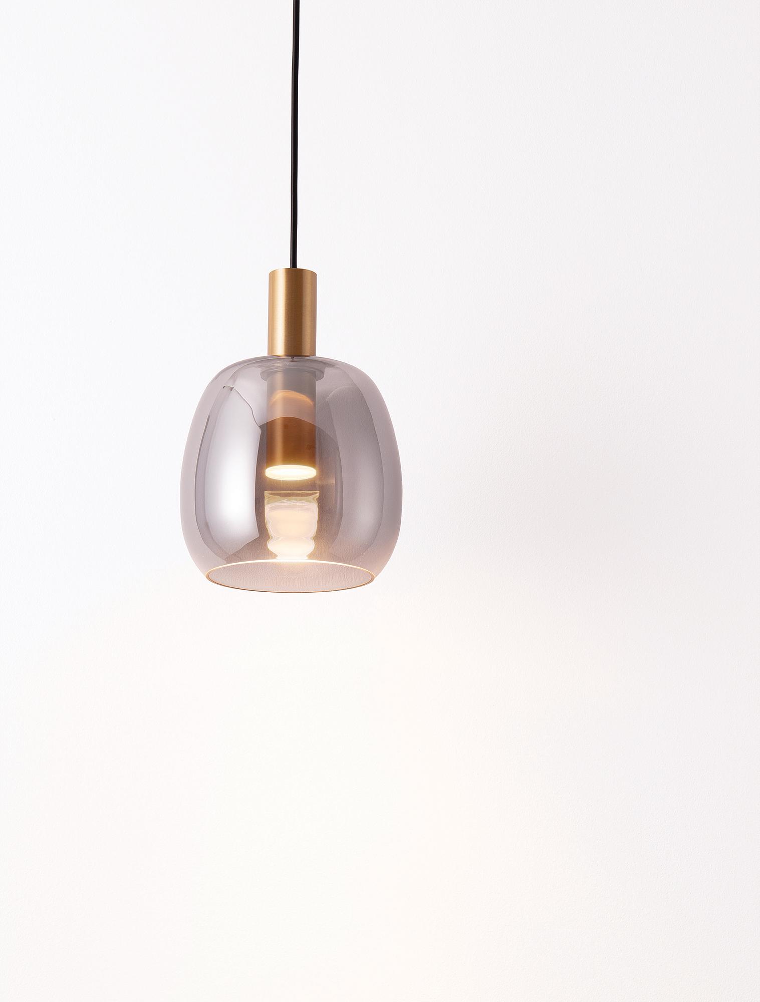 Imatia Typ A Pendelleuchte Aluminium Rauchglas Gold 4
