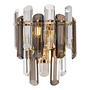 2-Flammig Flare Wandleuchte Kristallglas Mischmetall  3