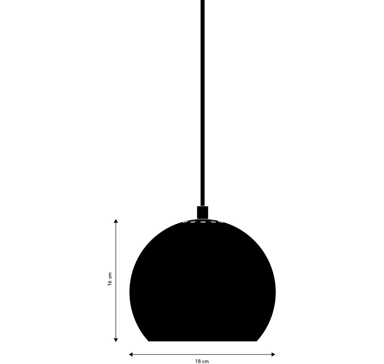 Pendant light Ball Ø18 Metal Warm Grey 1