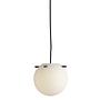 Pendant light Koi Ø25 Opal white Black 1