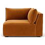 Daphne 1-Sitzer Eckmodul Links Velour Matt Amber 1
