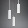 Soka Pendant Light Iron 3-bulb White 1