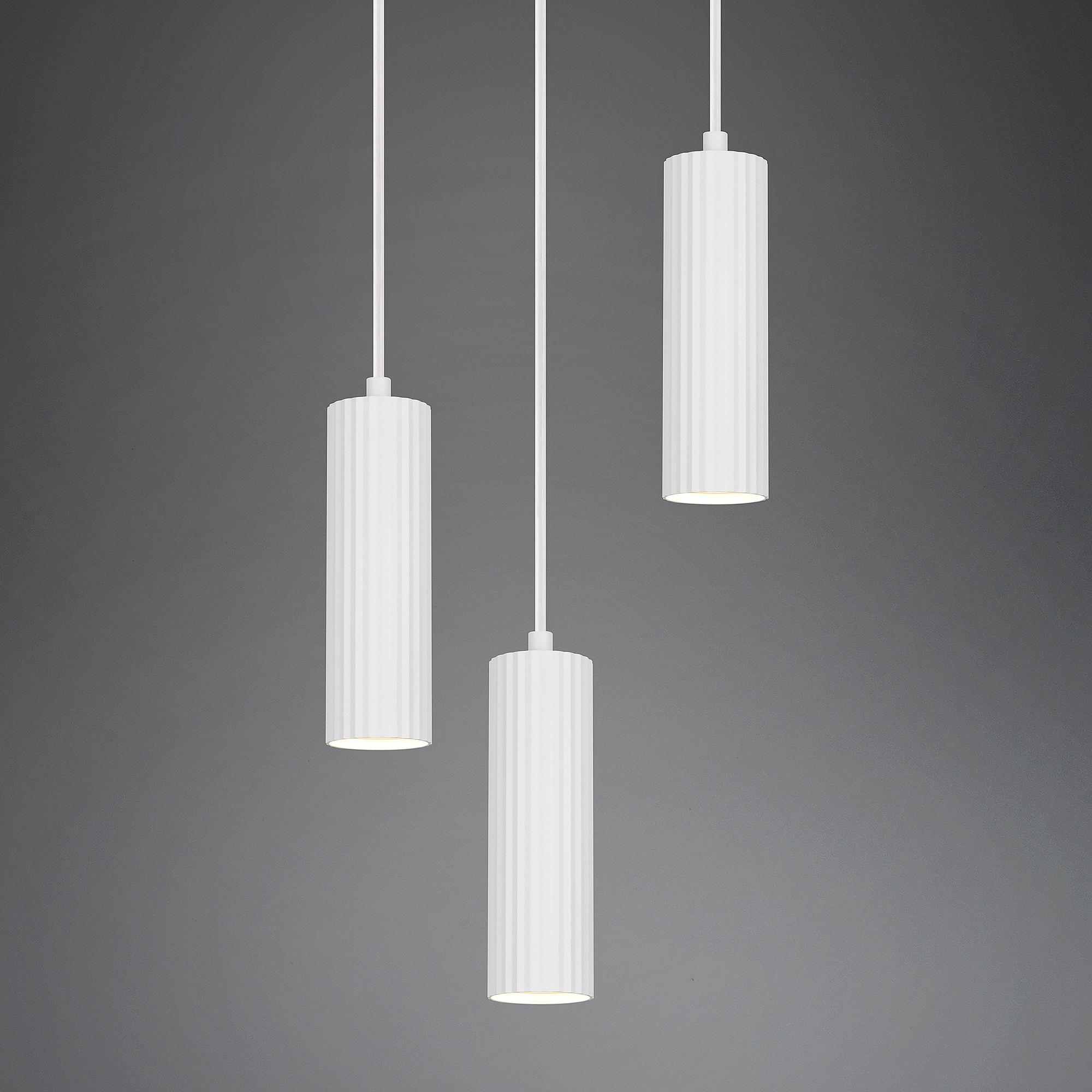 Soka Pendant Light Iron 3-bulb White 1