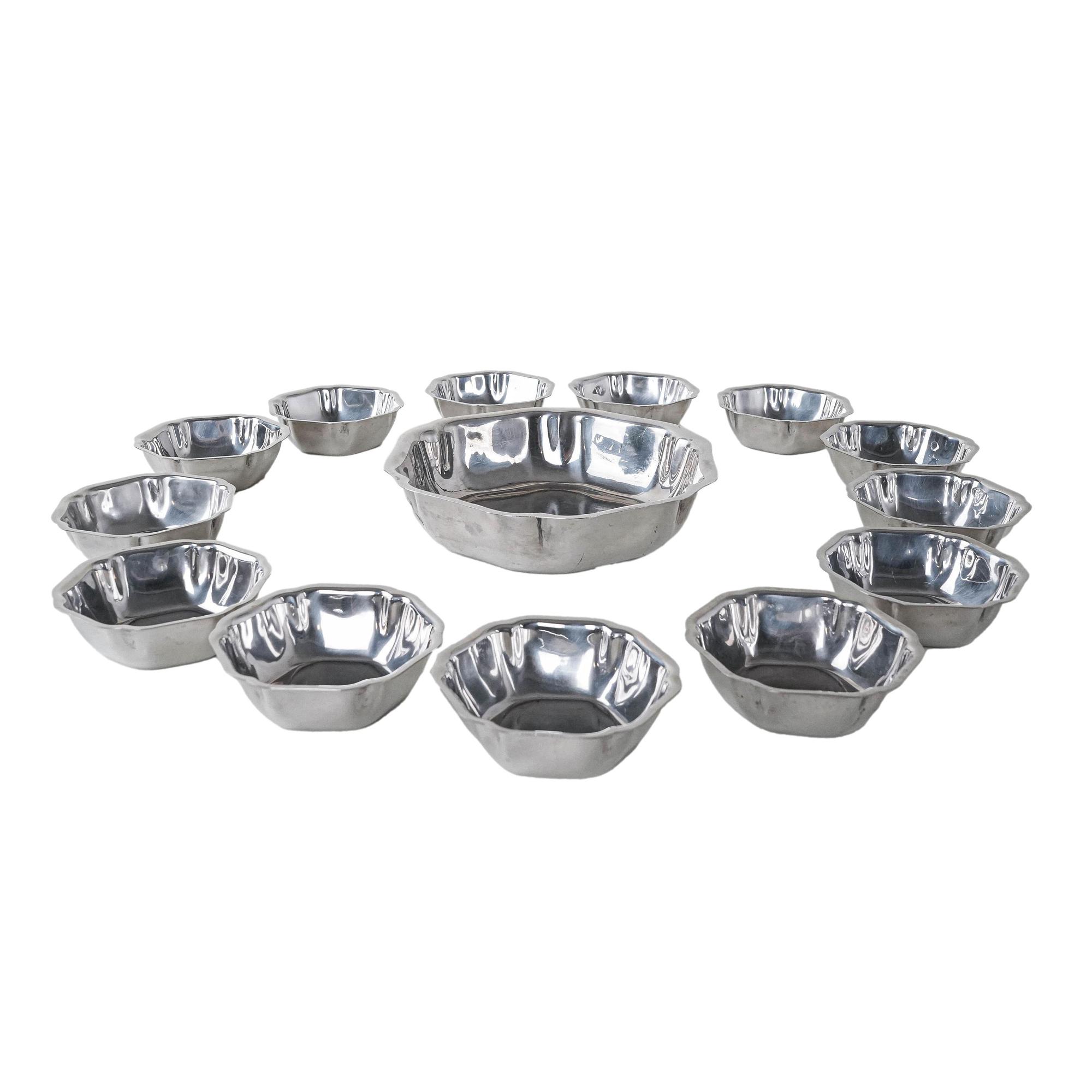 Schüssel 14er Set Edelstahl 0