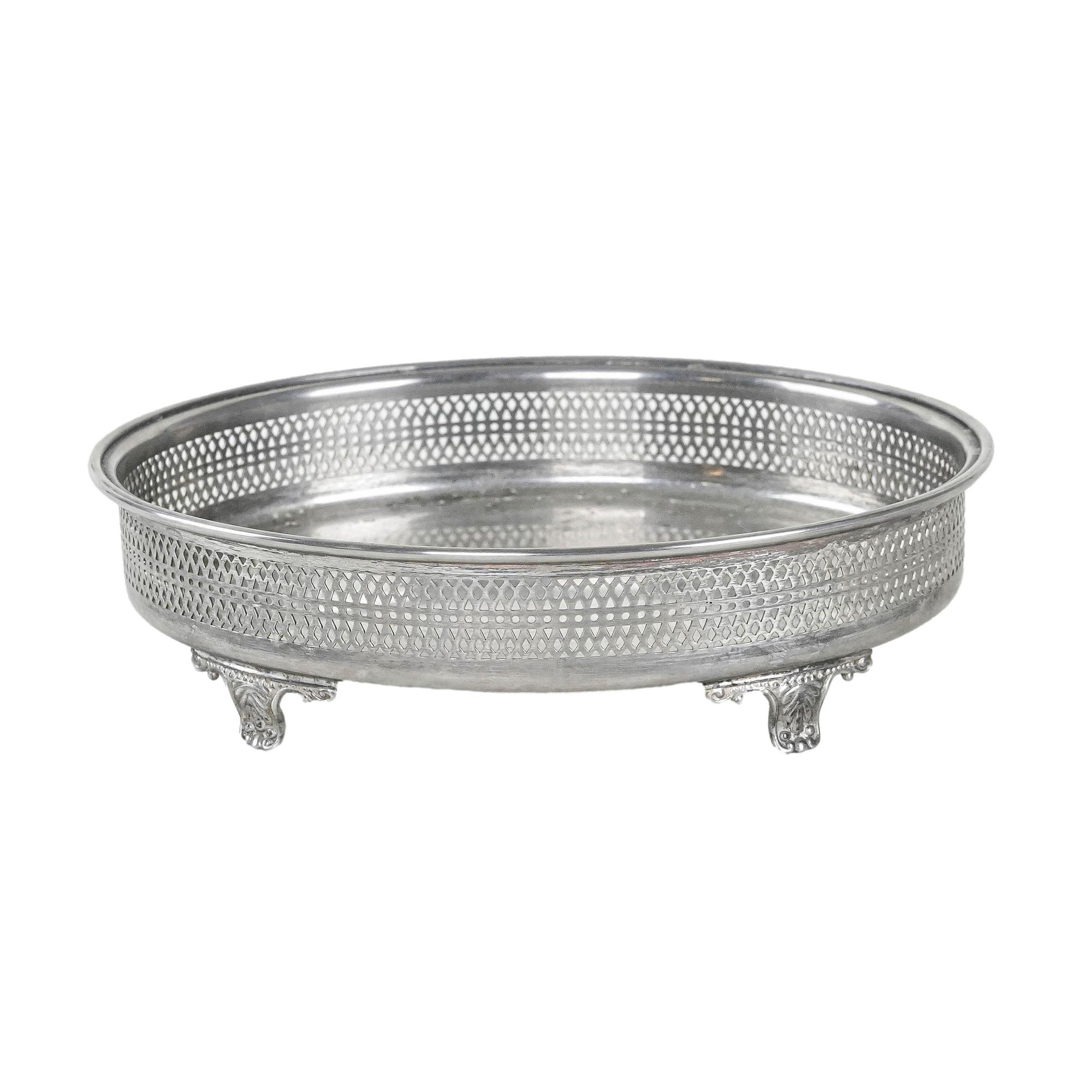 Tablett Metall Silber 0