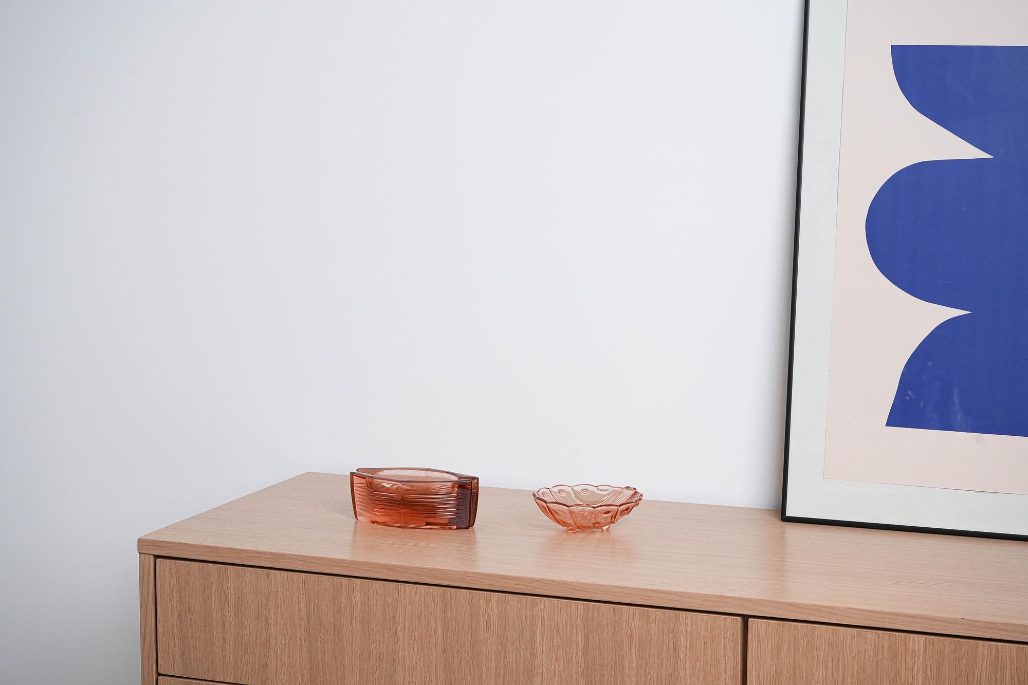 Glasteller Rosa 5