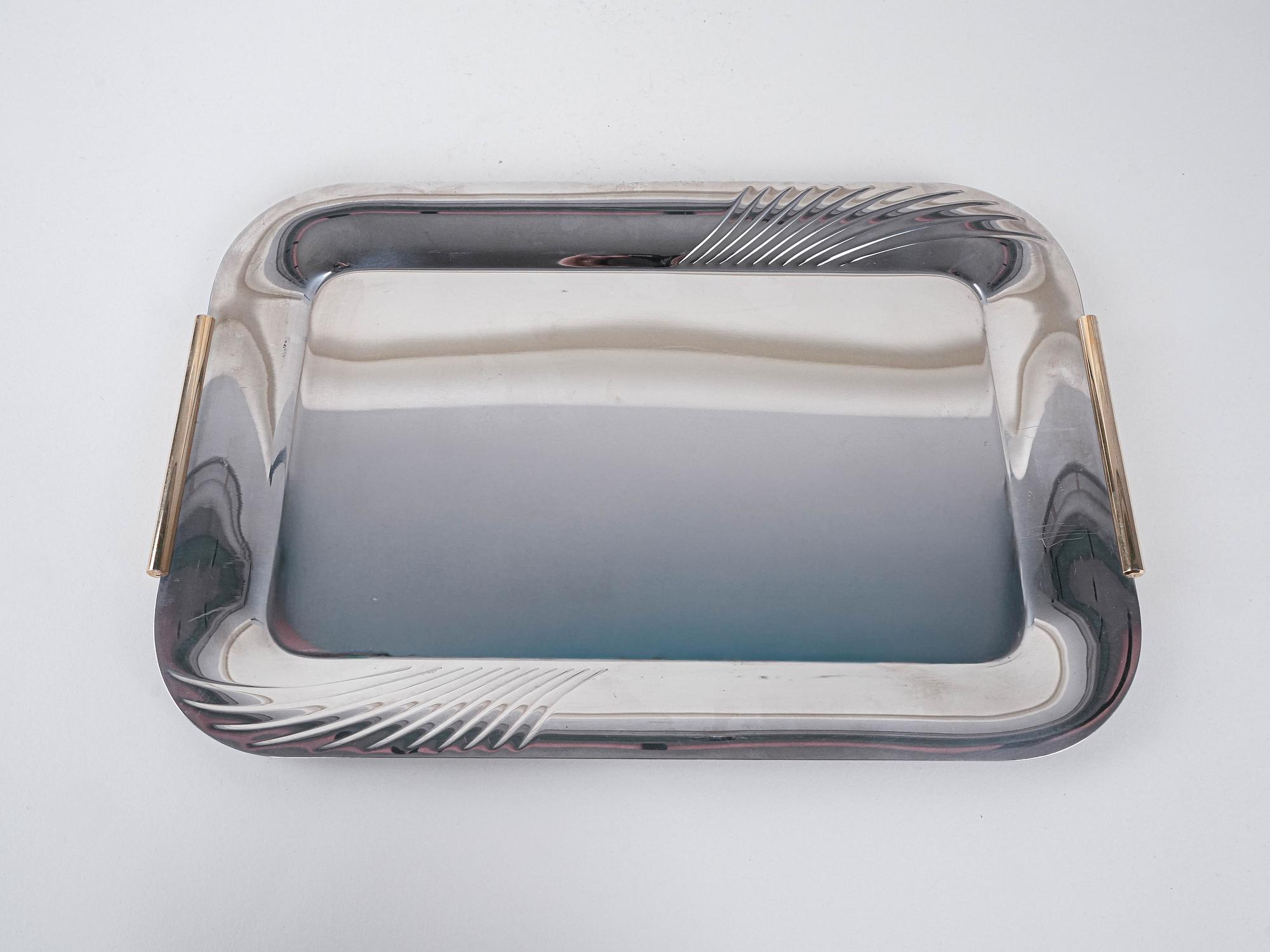 Vassoio in acciaio inox argento 2