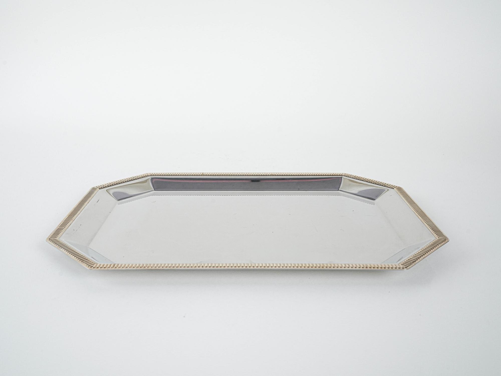 Tablett Edelstahl Silber 1