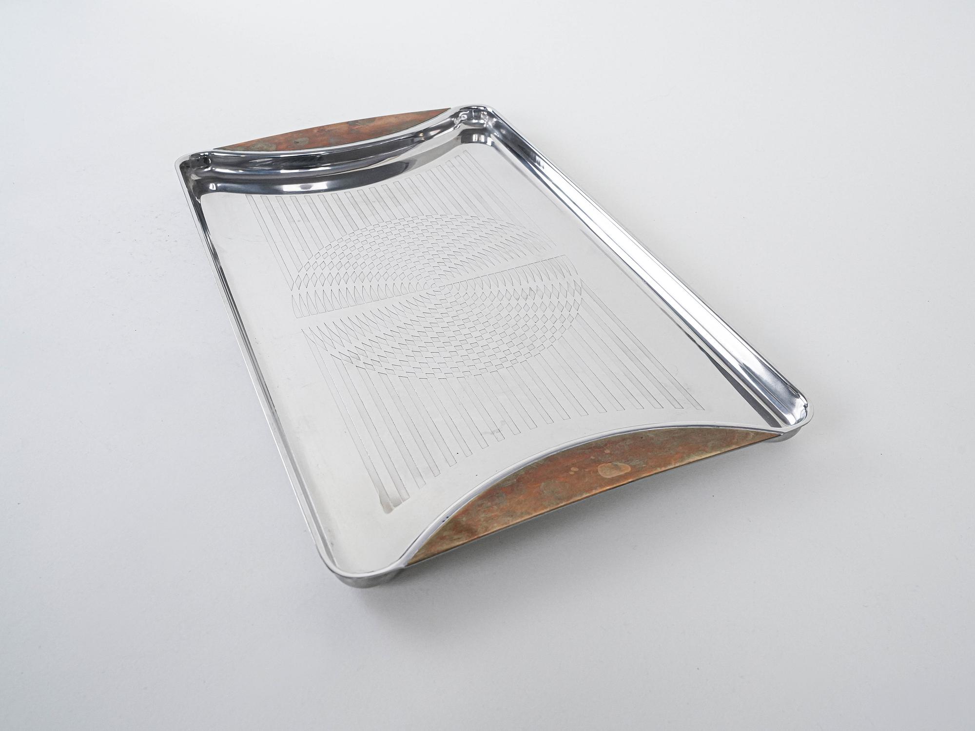 Edelstahltablett Silber 3
