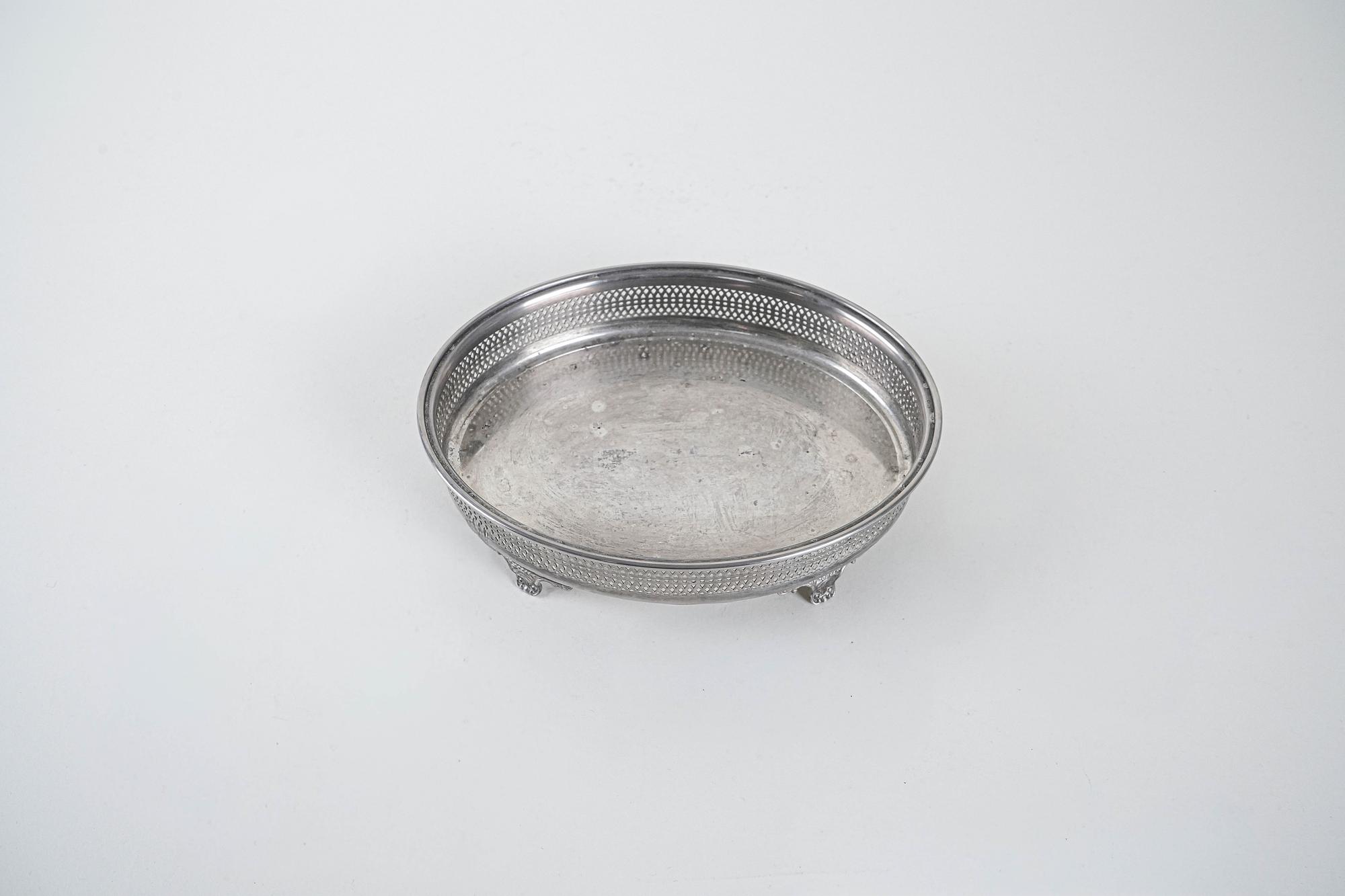 Tablett Metall Silber 3