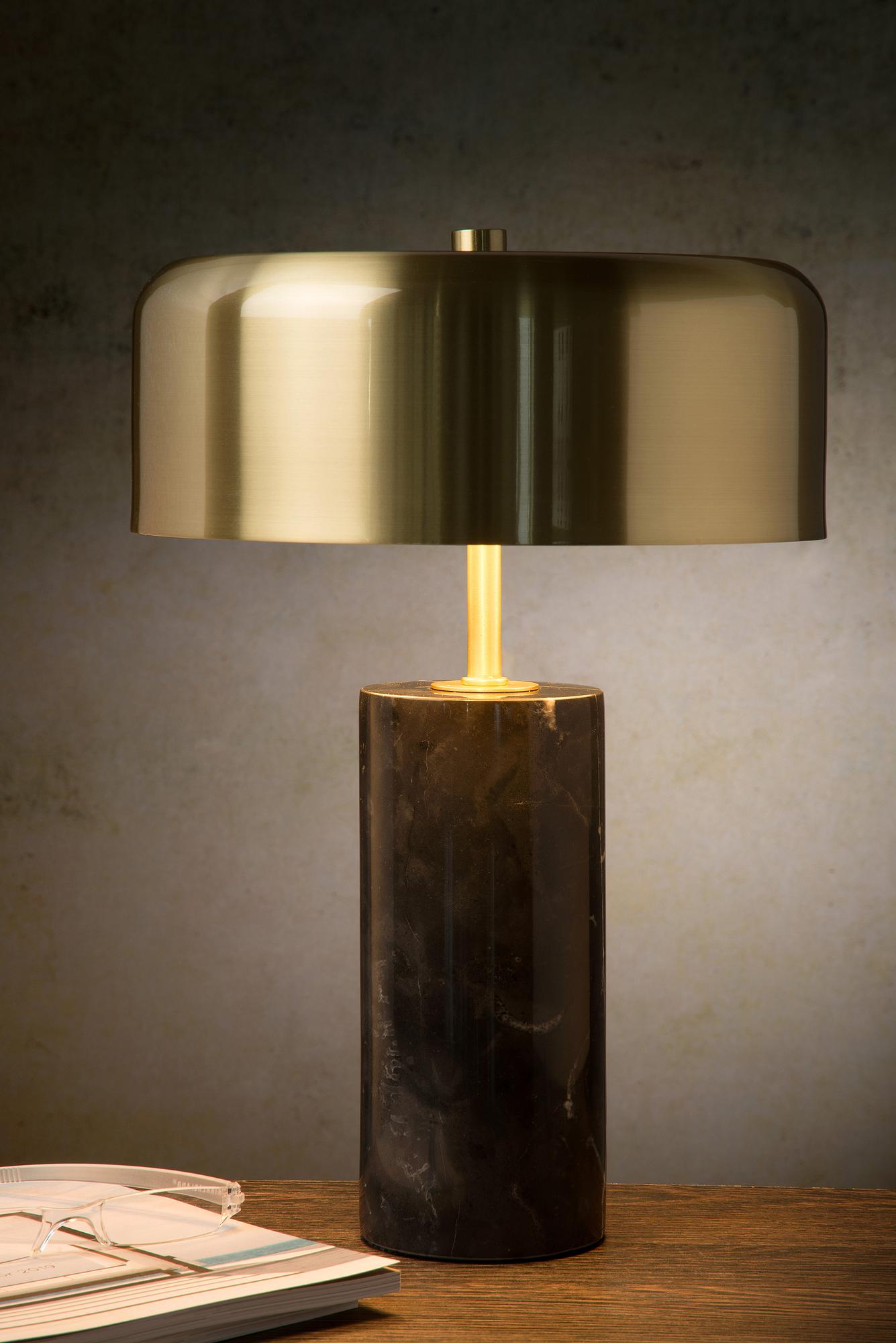 Mirasol Table Lamp Marble Black Brass 2