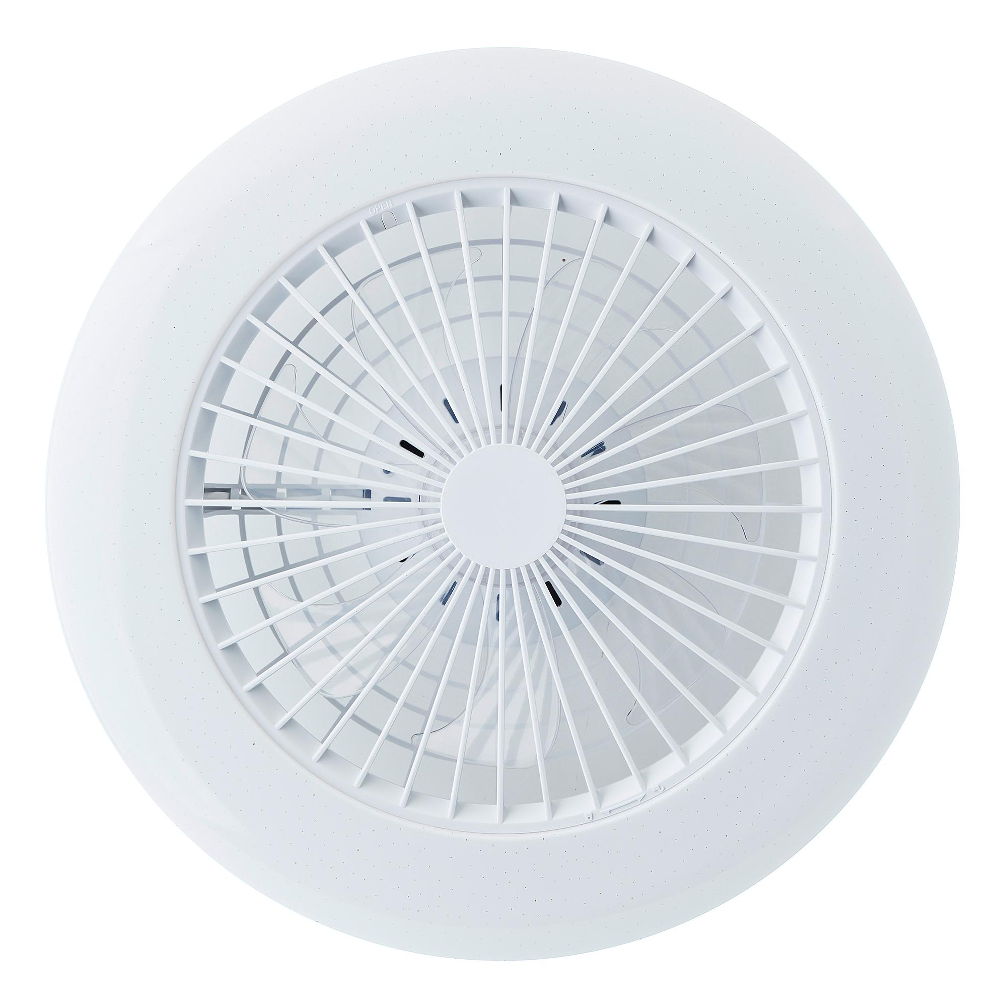 Salerno LED ceiling fan 1-light iron pine white 3