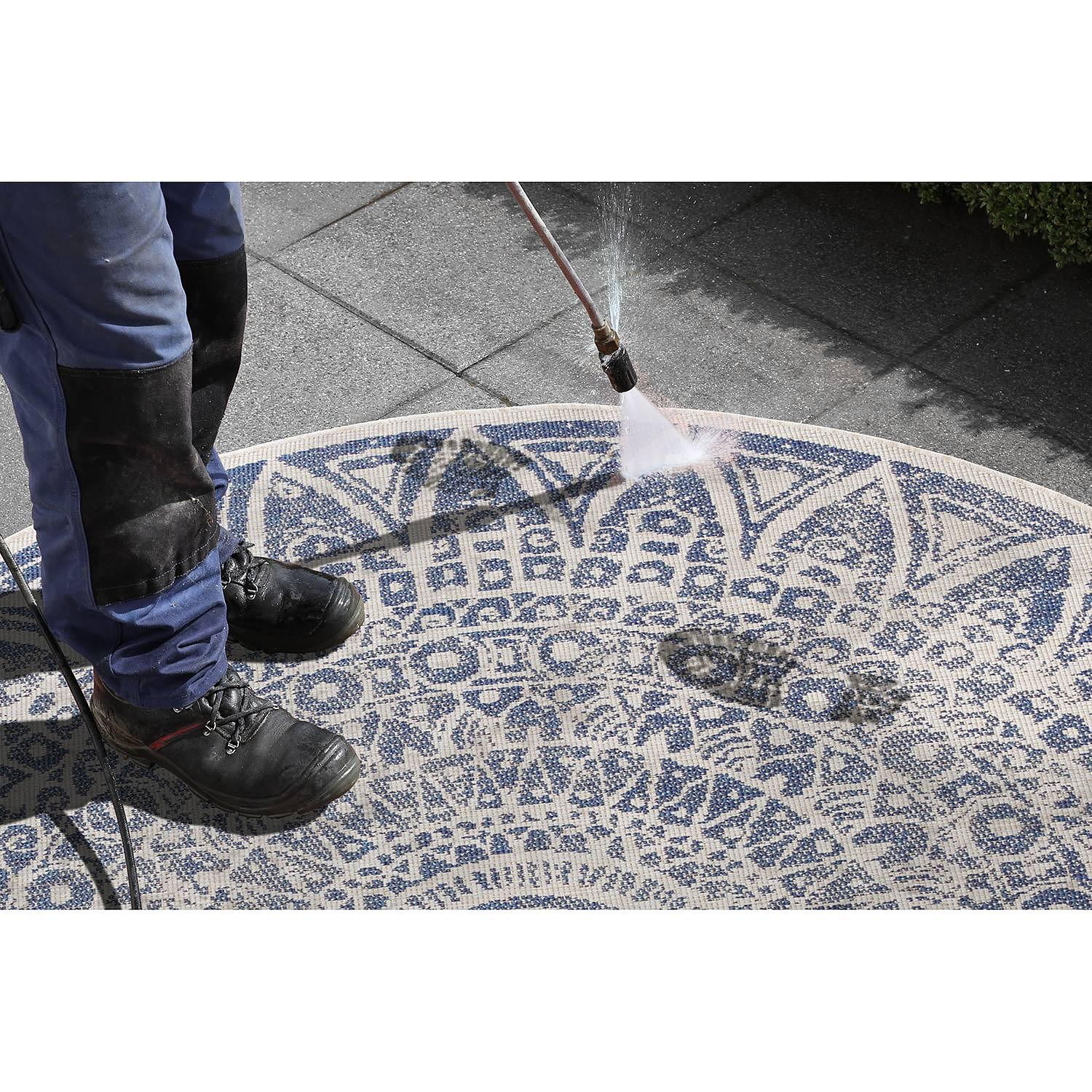 Lilja Reversible Rug Polypropylene Blue 4