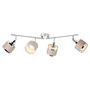 Alexia ceiling light 4-bulb iron mixed fabric 3