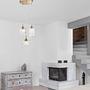 Pendant light Moon Type D Clear glass Aluminum 3