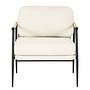 KOCANUS Lounge Chair Woven Fabric Iron Cream 3