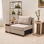 Perenna 1-seater module left linen cream 1